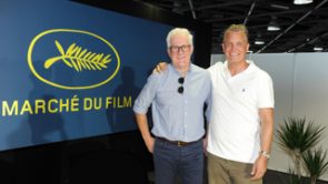 David Linde (l) and Stuart Ford take part at the International Film Finance Forum
in Partnership with Marché du Film during the Festival de Cannes.
